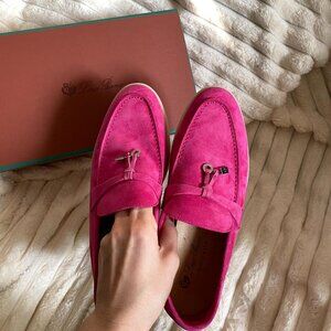 Loro Piana Women's Pink Loafers